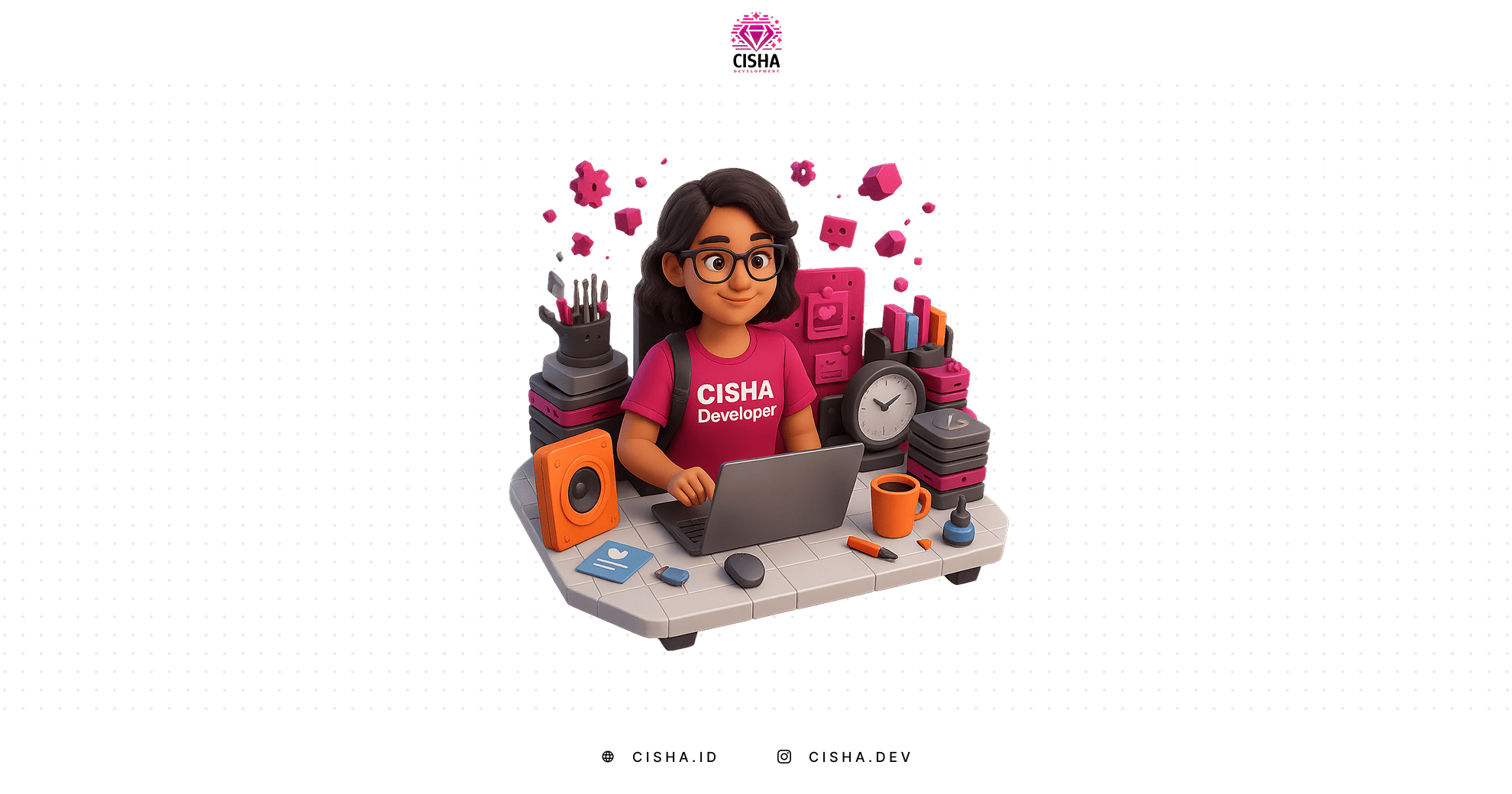 Maskot CISHA Developer menjelaskan tentang Behind The Code: Filosofi dan Cara Kerja CISHA Developer